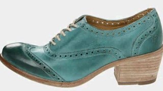 Frye Maggie Perf Wingtip Turquoise Oxford Shoes