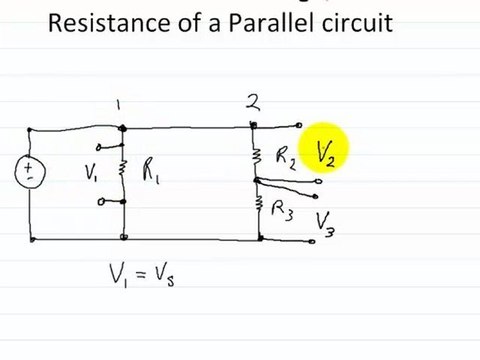 How to find the voltage and resistance of a parallel circuit