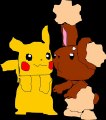 TRANSPATONOX - Pokemon Pikachu und Haspiror (Buneary) 2 Transparent