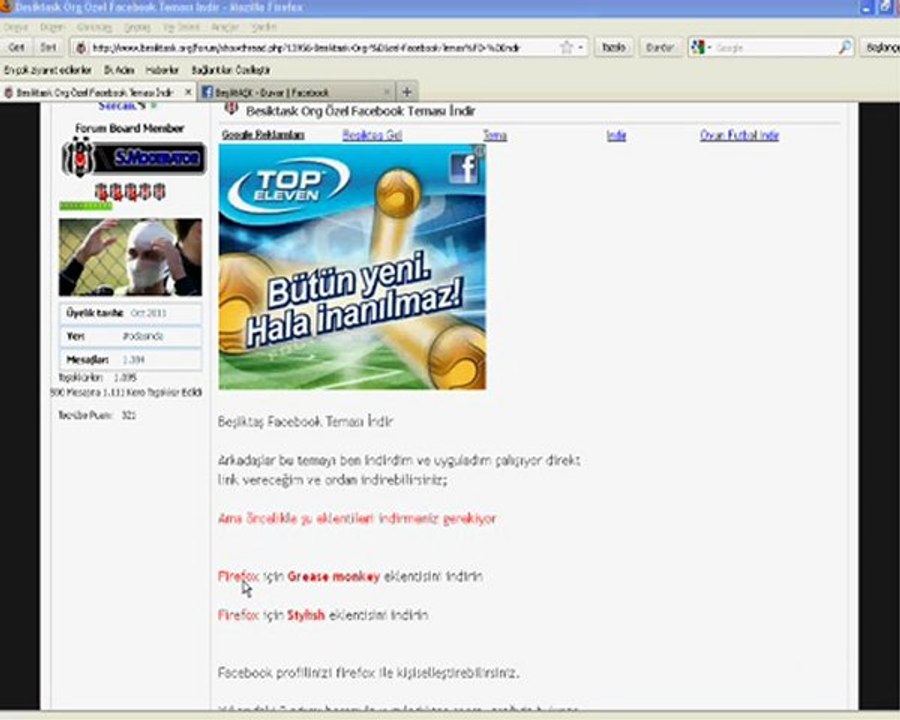 Facebook Tema Degisimi