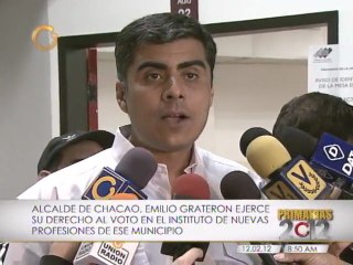 Graterón ejerció su derecho al voto