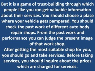 Search and get the best auto body repair services