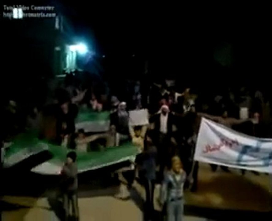 فري برس   كفرتعال مظاهره مسائية نصره لحمص الجريحه 11 2 2012