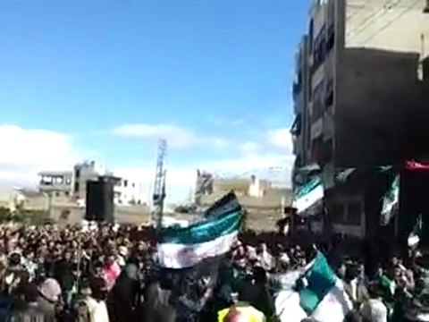 فري برس دمشق حي برزة البلد في جمعة روسيا تقتل اطفالنا 10 2 2012