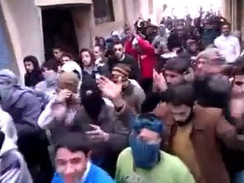 فري برس دمشق الحجر الأسود مظاهرة من جامع حمزة 10 2 2012 ج1