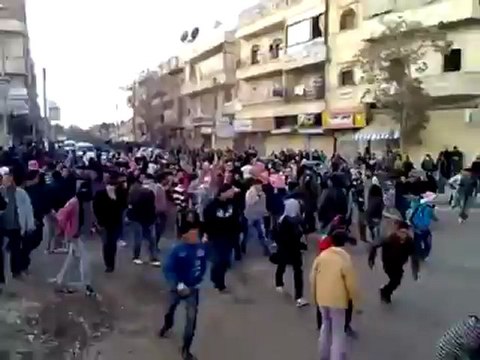 فري برس حلب منبج هجوم الأمن على المتظاهرين 11 2 2012