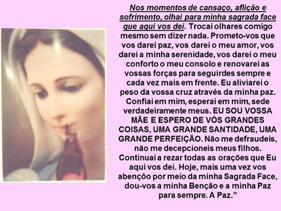 Nossa Senhora - Sagrada Face