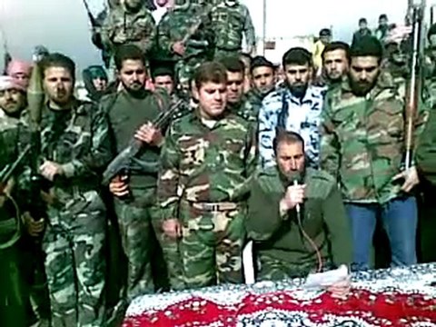 فري برس انشقاق ضابط و مجموعة عناصر من الجيش و تشكيلهم لسرية الشهيد مصعب الصبيح 11ـ2ـ2012