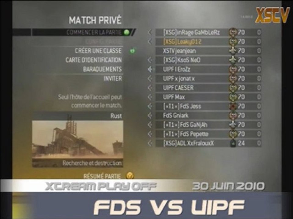XSP semi-pro 1/4 de finale FdS Vs UIPF Part 1 : Capture the flag