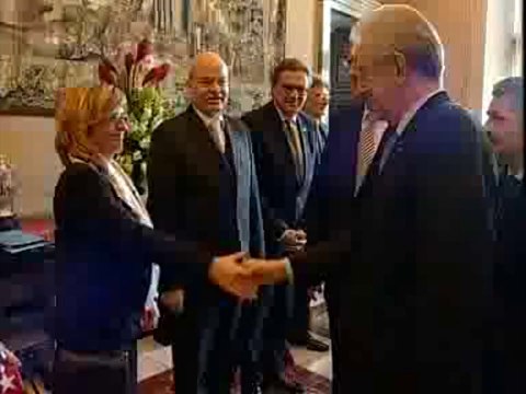 Roma - La cerimonia all'arrivo per l'incontro Monti - Wulff