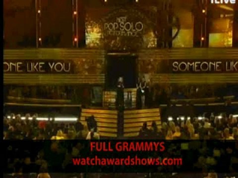 Adele acceptance speech Grammy Awards 2012