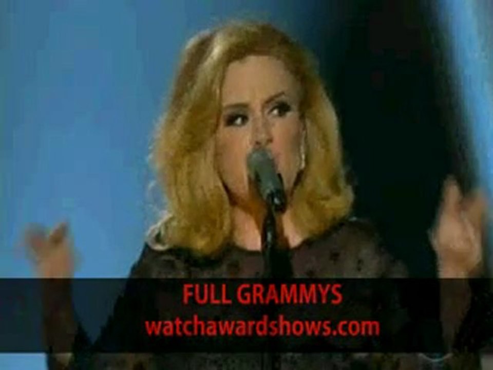 Adele Rolling in the Deep Grammys 2012 full performance