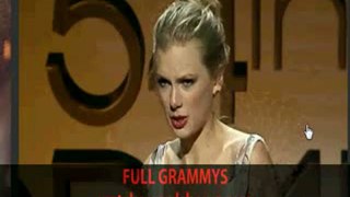 Taylor Swift Grammys 2012 speech