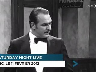 Jean Dujardin et Zooey Deschanel parodient "The Artist" dans "Saturday Night Live"