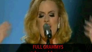 Adele after voice operation Grammy Awards 2012 performance HD 54th Grammys