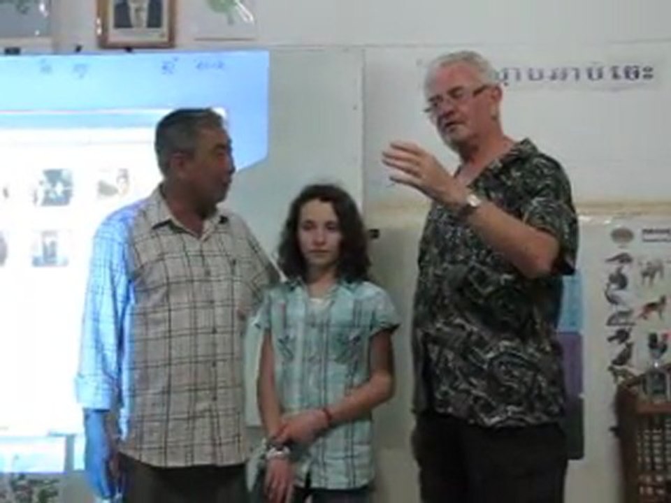 mise en place du matériel de projection