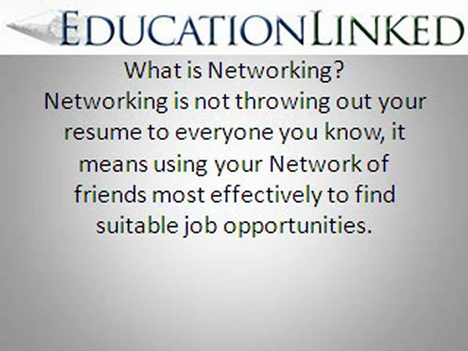 Networking for Graduate Jobs