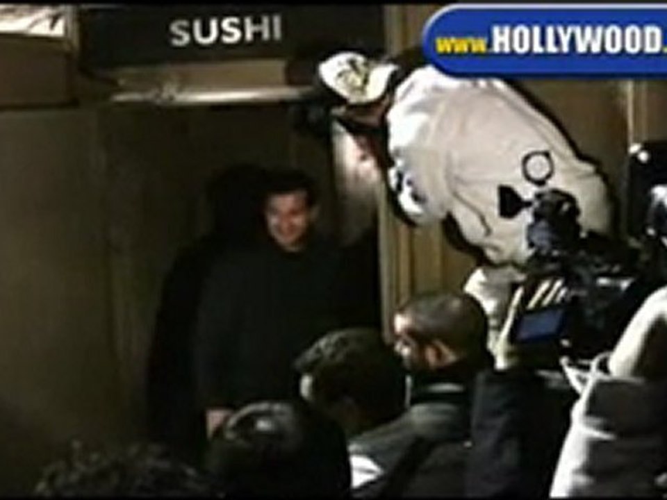 Britney Spears Leaving Sushi Restaurant.