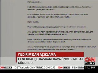 CNNTürk - 13 Şubat 2012 Aziz Yıldırımın Basın Açıklaması