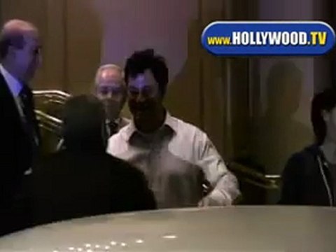 Sarah Silvermaen And Jimmy Kimmel At Beverly Wilshire Hotel