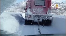 L'Aquila - Emergenza neve - VVF Traino auto nella neve