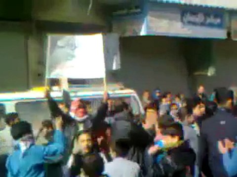 فري برس حلب الباب مظاهرة جامع عثمان روسيا تقتل أطفالنا 10 2 2012