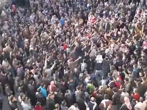 فري برس حلب دارة عزة تشييع الشهيد يوسف علوش 11 2 2012 جـ2