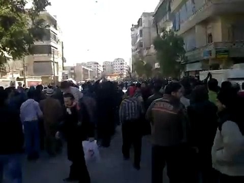 فري برس حلب حي صلاح الدين مظاهرة جامع سعد بن أبي وقاص 10 2 2012