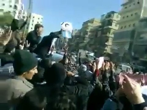 فري برس حلب حي الفردوس تشييع مهيب للشهيد 11 2 2012 جـ3