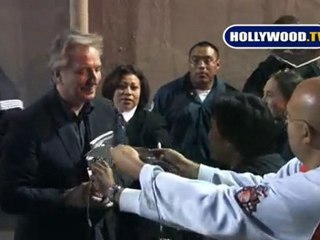 EXCLUSIVE: Alan Rickman Signs Autographs for Fans.