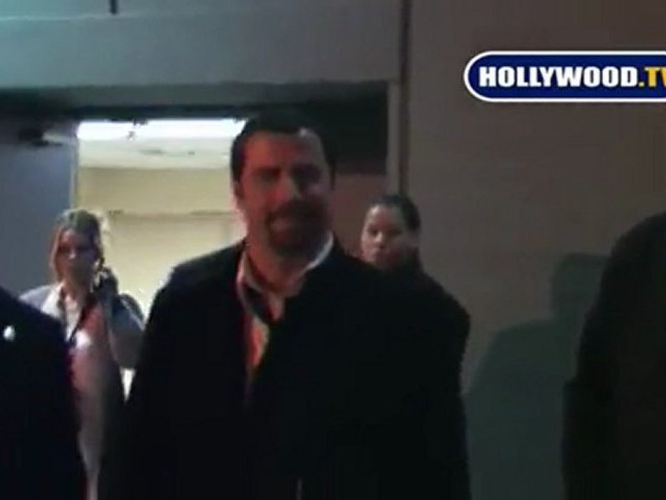 EXCLUSIVE: John Travolta Leaves Disney's "BOLT" Afterparty At The Palladium in Hollywood.