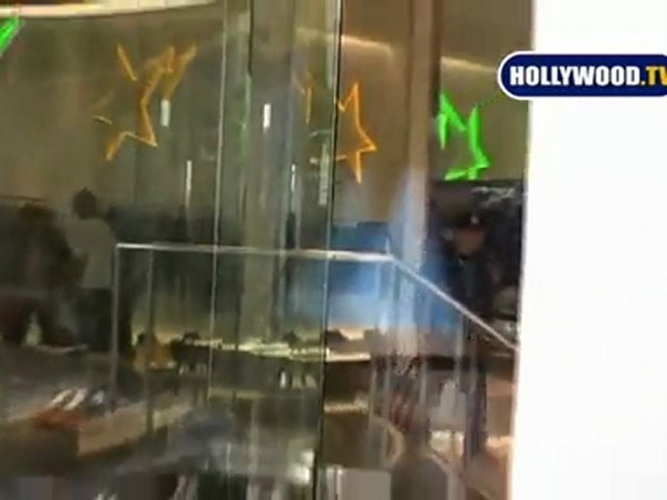 Benji Madden shops at Bathing Ape
