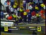 Accident de Michele Alboreto dans les stands au grand prix de Saint-Marin 1994