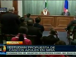 Rusia estudia enviar cascos azules a Siria