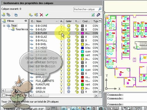 AutoCAD 2009, le gestionnaire de calques
