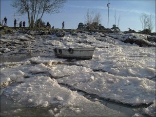 le pellerin, la loire gelée