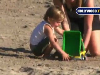 Baby Kingston and  Gwen Stefani in Malibu