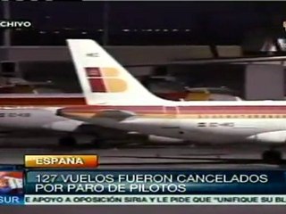 Iberia canceló 127 vuelos de este lunes