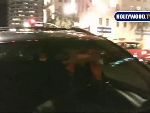 Charlize Theron Leaves Katsuya Alone