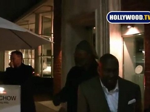 Samuel L. Jackson and John Singleton Have Dinner at Mr. Chow