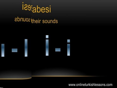 Turkish Lessons 1 - Turkish Alphabet - onlineturkishlessons.com