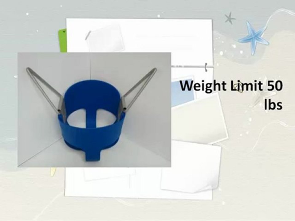 Toddler Swings - Full Bucket Toddler Swing Blue, Swingset Accessories