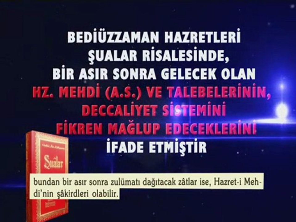 Ahir zaman Mehdisi Hicri 1400 de cıkacak