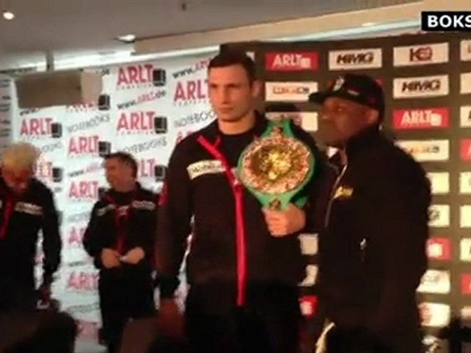 Klitschko - Chisora: Staredown & Face to Face after the final press conference in Munich