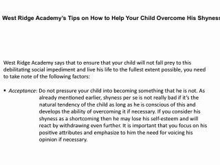 The Top Techniques To Over Coming Shyness