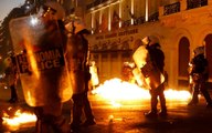 Nik The Greek - Greece anti-austerity protests lead to the absolute chaos while Athens burns (12 February 2012 footage)