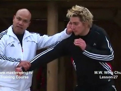How to do Wing Chun Lesson 27- basic hand combo_ block straight punch and countering with a punch