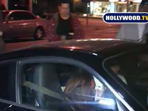 Lindsay Lohan & Samantha Ronson Leave Villa.