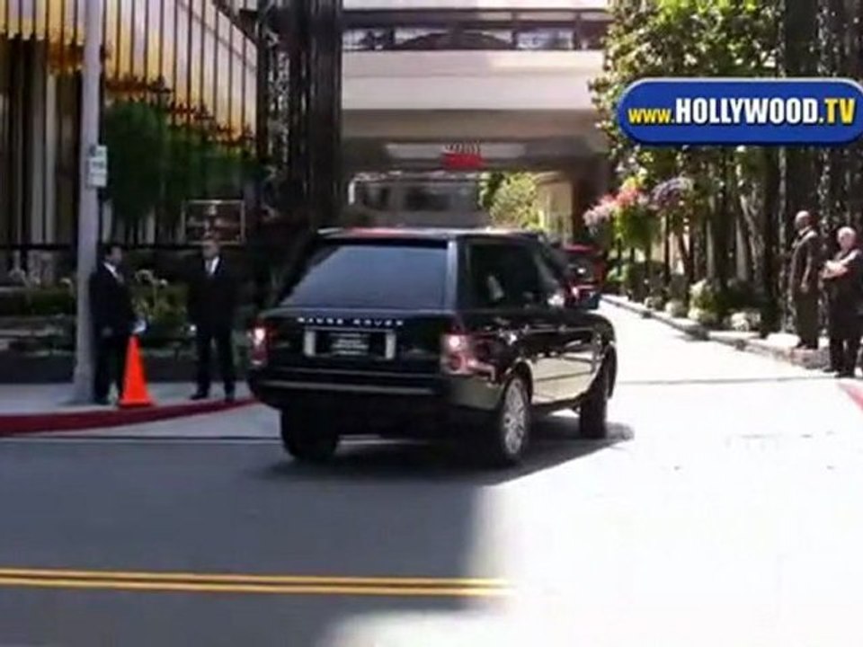 Jackson Family Arrives At The Beverly Wilshire Hotel