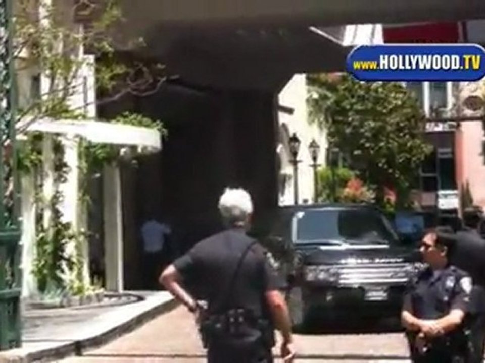 Activity At The Beverly Wilshire Hotel With The Jackson's